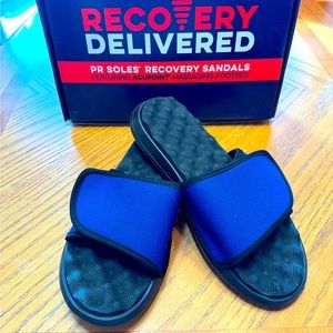 PR Soles Recovery Adjustable Slide Sandals with Acupoint Massaging Footbed